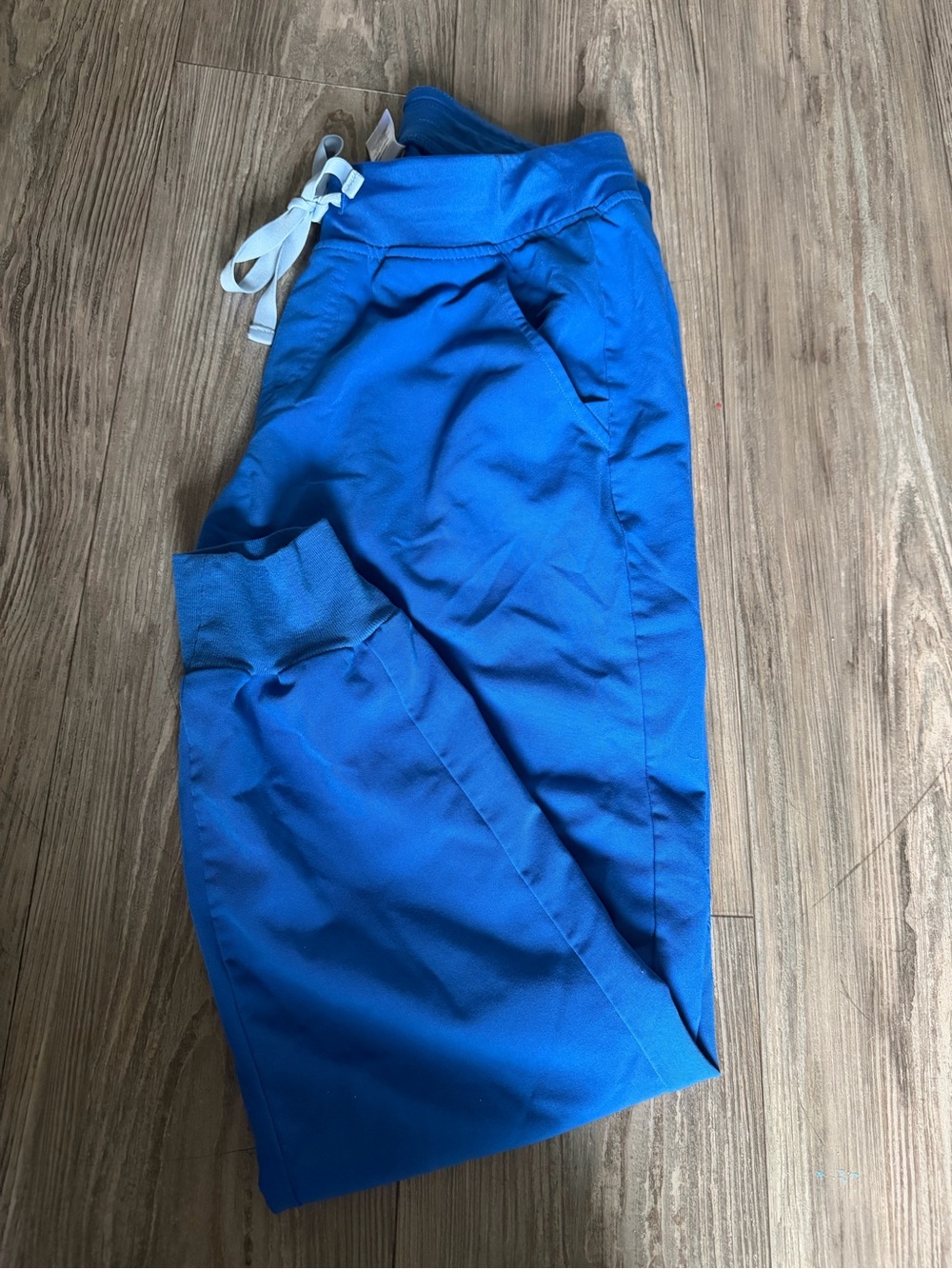 Bright Blue Drawstring Jogger Pants